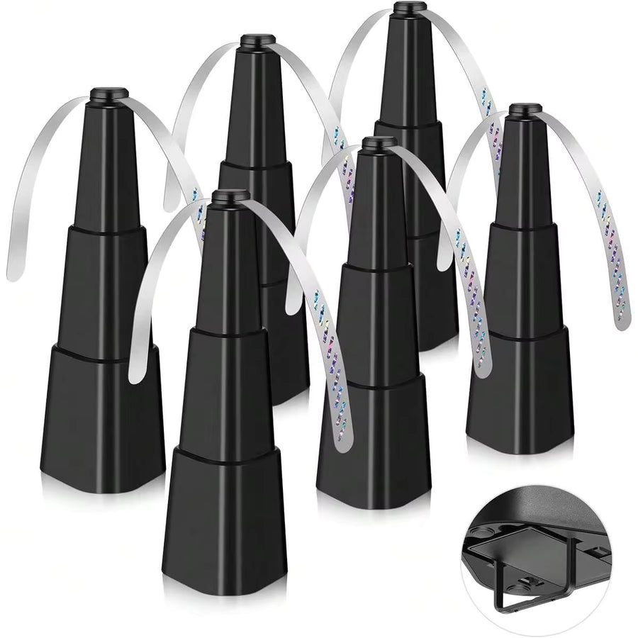 Fly Fans For Tables, Fly Repellent Fan For Indoor/Outdoor, Food Fans To Keep Flies Away For Party, BBQ, Home, Picnics, Travel, Portable And Easy Use 6 Pack (Black)